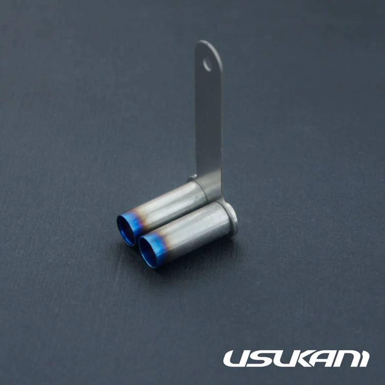 DUAL BLAST PIPES - 8mm Titanium Burnt Tip (Straight Cut) 1-10 MUFFLER EXHAUST [Usukani] 517b - Image 4
