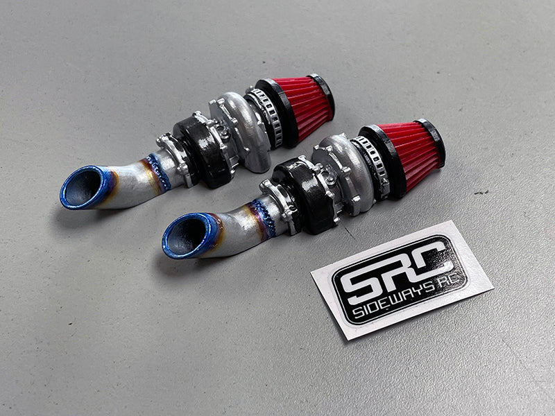 Dual Pack Turbo w Exhaust Titanium Style Piping [SRC] DUAL TURBO EXHAUST