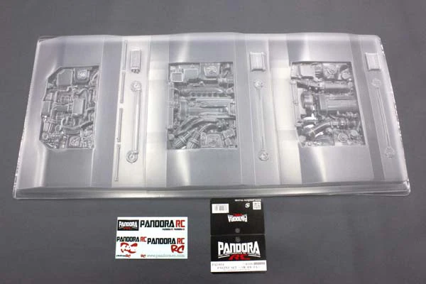 Engine Set (SR / RB / FA) 1-10 Lexan Clear Motor Bay (Set of 3) [Pandora] PAI-801 - Image 2