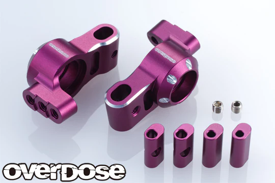 ES Aluminum Rear Upright (Rear Knuckles) (For GALM series) RED PURPLE BLACK [Overdose] OD2897 OD2898 OD2899 - Image 4