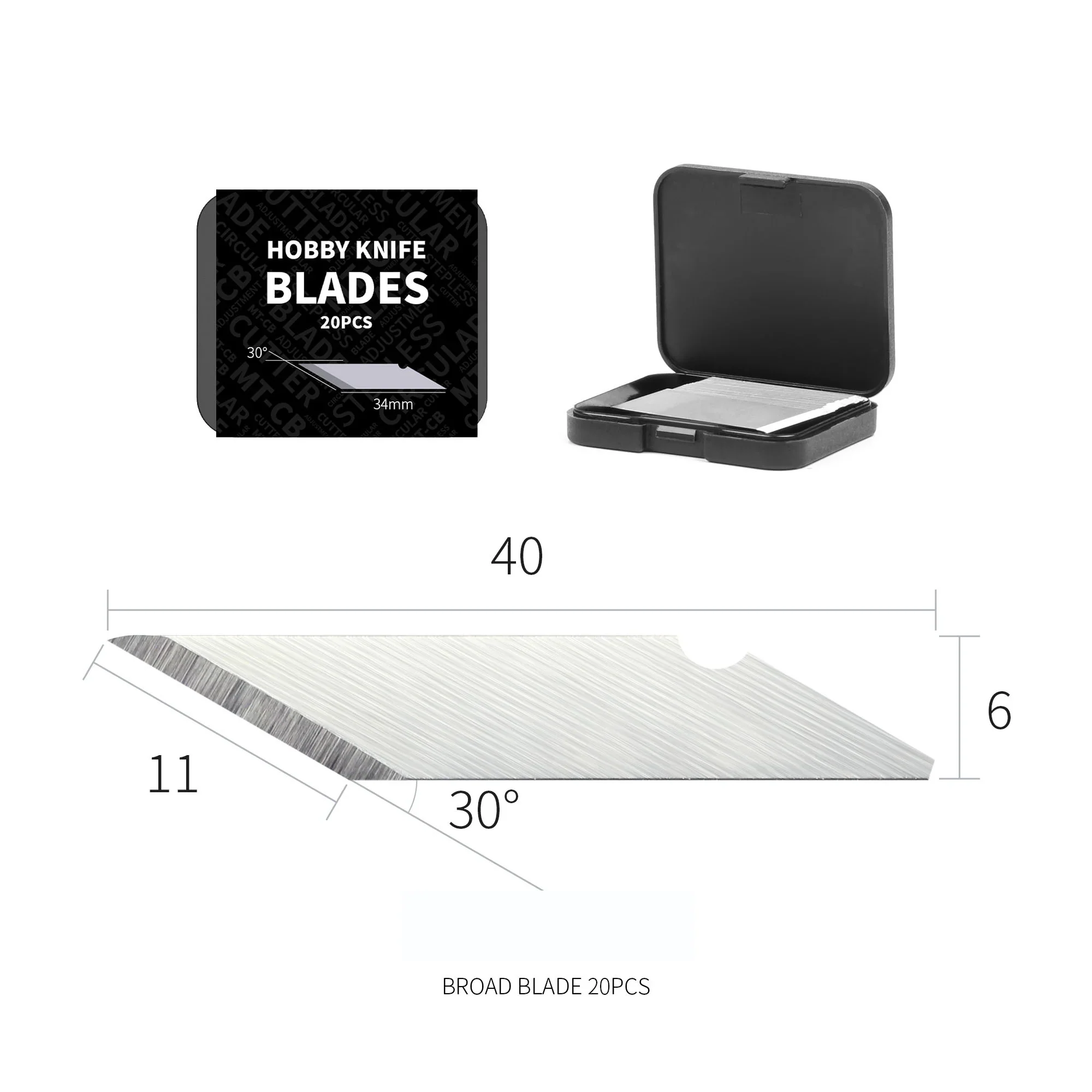 Extra Blades for AT-DK (Broad and Narrow Blades Type) 20 Pack [DSPIAE] DK-B01  DK-B02 - Image 2