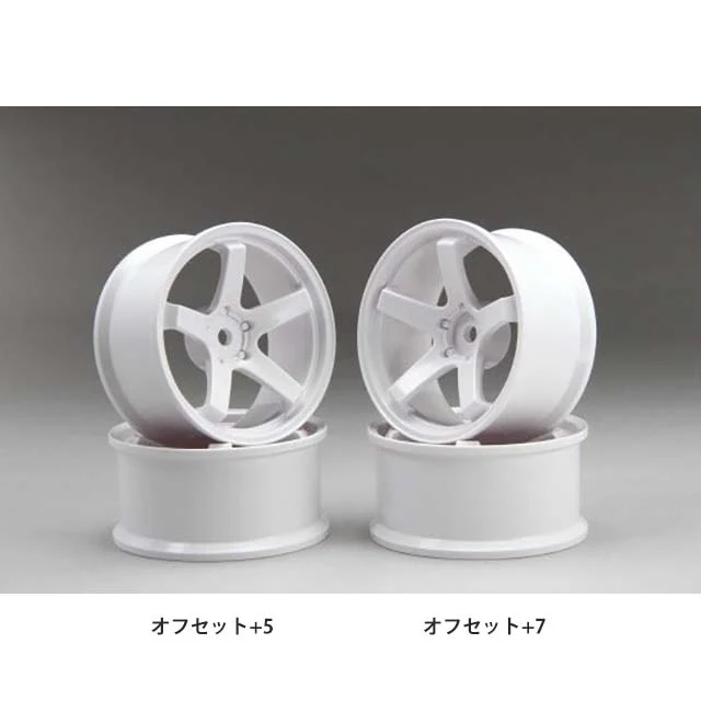 F23 - 5 Spoke - White - High Traction - Rims (5mm - 7mm) [Shibata] DR-SW05FWH DR-SW07FWH