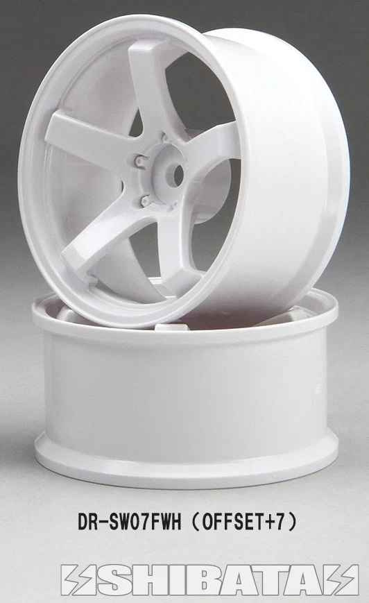 F23 - 5 Spoke - White - High Traction - Rims (5mm - 7mm) [Shibata] DR-SW05FWH DR-SW07FWH - Image 3