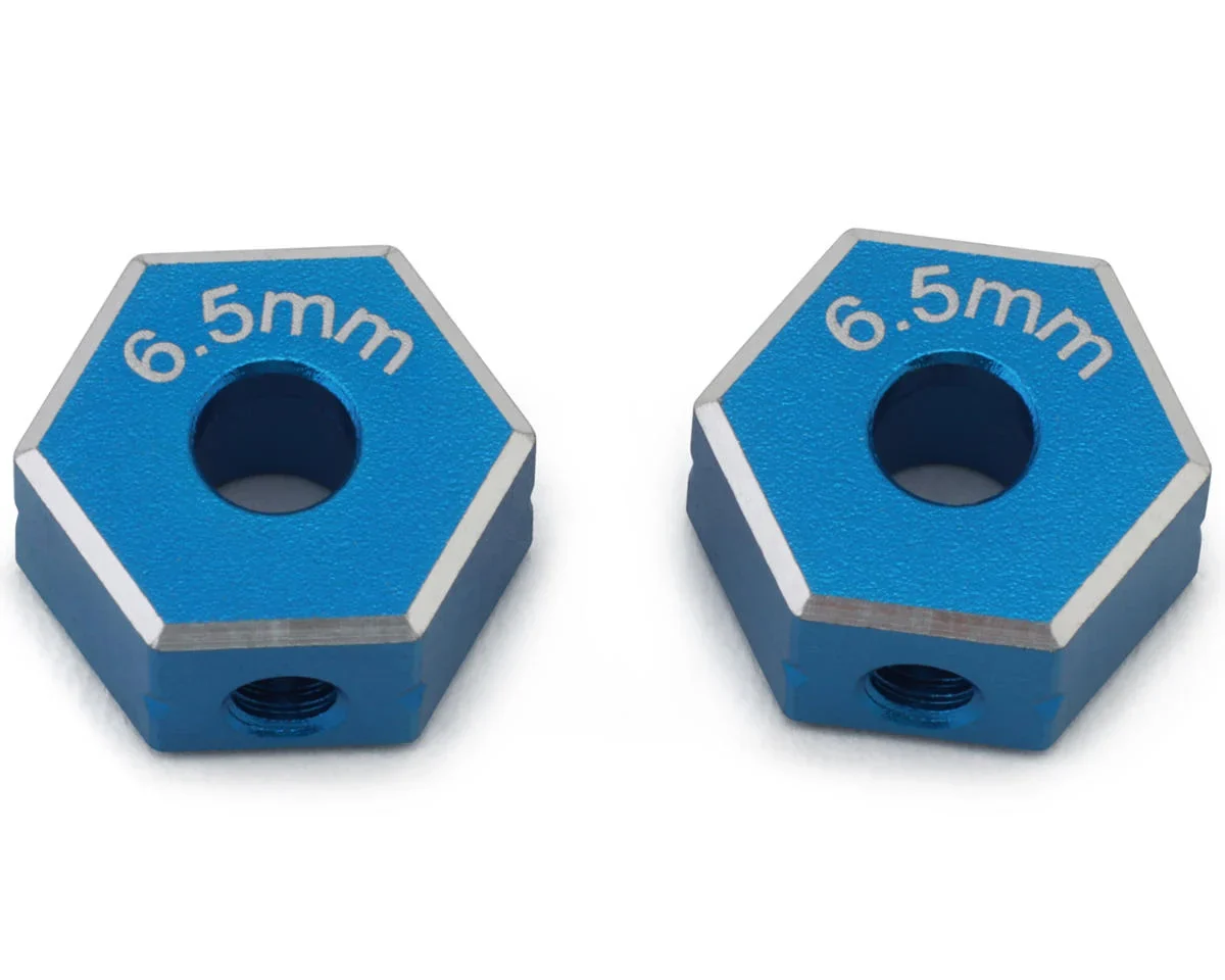 Factory Team 12mm Aluminum Wheel Hex (2 pc) (6.5mm) for DC10 FT [Associated] ASC72257 (Copy)