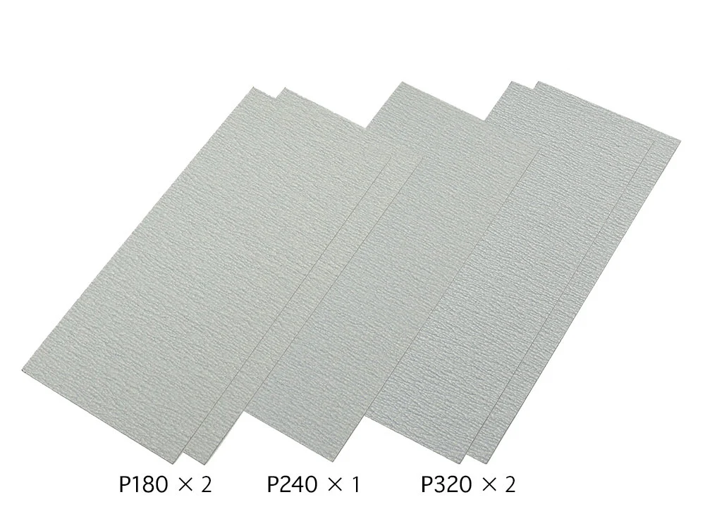 Finishing Abrasives (Medium) Sandpaper Set (180 240 320 grit) [TAMIYA] 87009