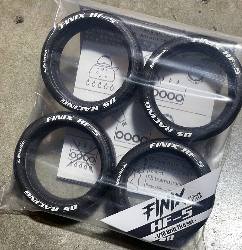 FINIX HF-5 Friction HF Series 1-10 Drift Tire (4-Pack) [DS Racing] HF-5SE