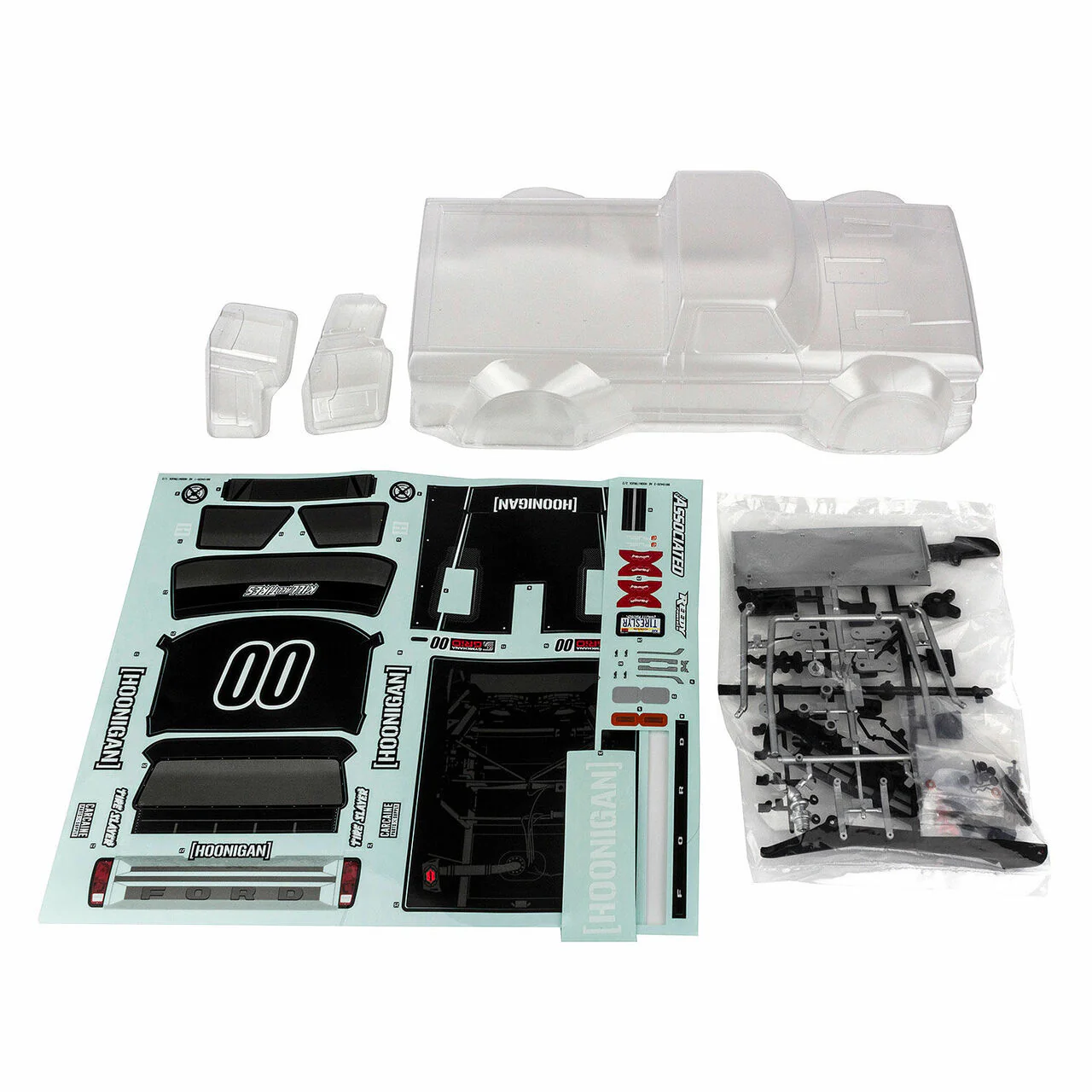 Ford F-150 '77 HOONIGAN Hoonitruck 1-10 Clear Body Set (200mm) [Associated] 31891 - Image 4