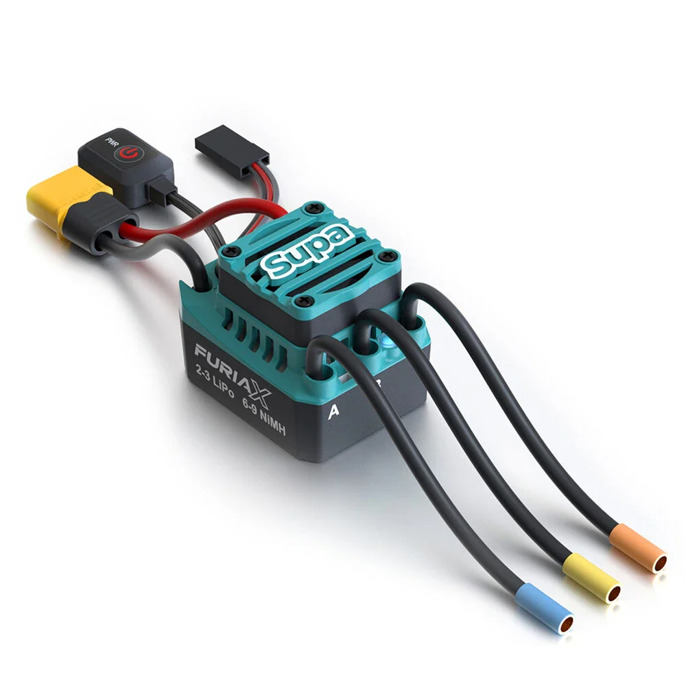 FuriaX Supa 60A 2-3S LiPo Sensorless Speed Controller ESC for 1/10 Touring Car Short Course Truck - ESC [Sky RC] SK-300080-07