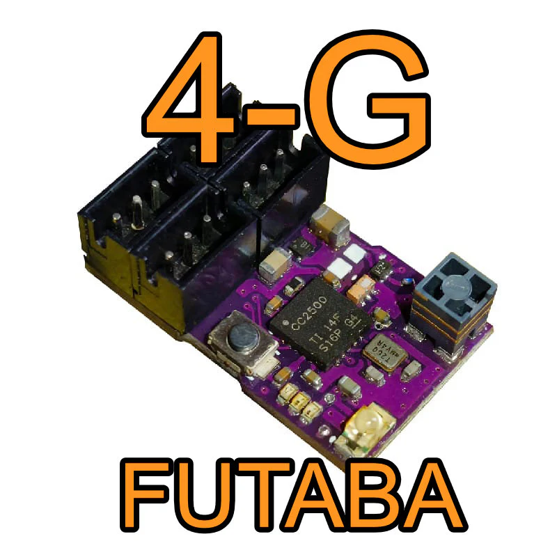 FUTABA 4G Compatible 4 Channel MICRO WIRELESS &nbsp;Receiver For 1-24 1-28 (CASE-LESS) [MXO RACING] RXC52-F4G