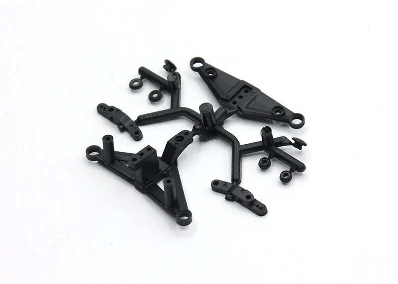 FX28 F1 - BLACK Parts Tree No. 1 (Front Upper/Lower Arms, Spring Perches and Knuckles) [Reflex Racing] FX28-PT01B