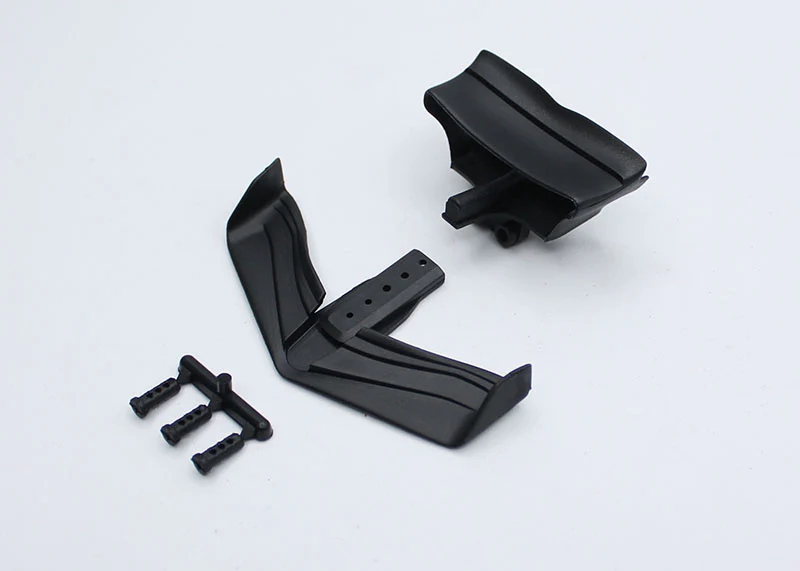 FX28 F1 - BLACK Wing and Post Set (Front Rear Spoiler Air Dam) [Reflex Racing] FX28-012-BK