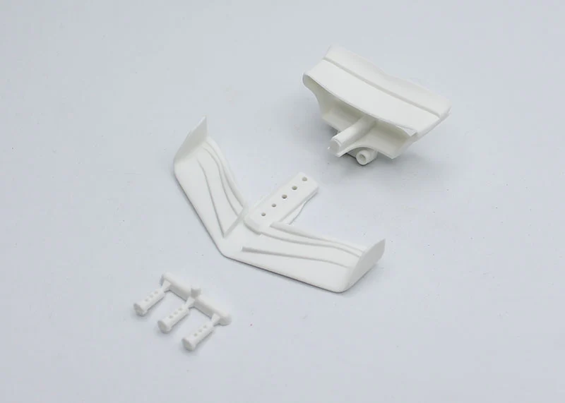 FX28 F1 - WHITE Wing and Post Set (Front Rear Spoiler Air Dam) [Reflex Racing] FX28-012-WT