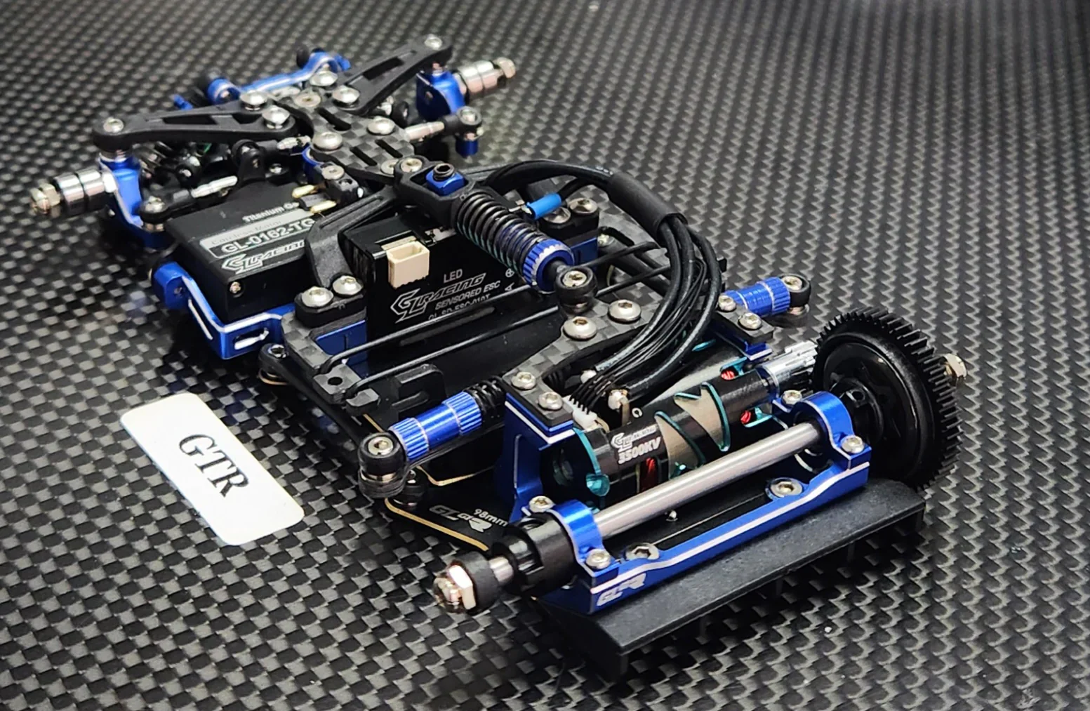 GL-GTR 1-28 RWD Chassis Kit (98mm Wheelbase) GTR [GL Racing] GL-GTR-SET - Image 2