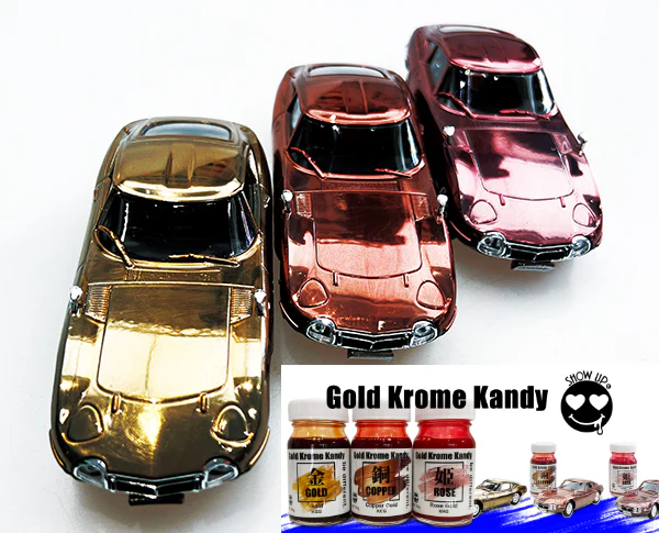 GOLD KROME Kandy (Gold, Copper Gold, Rose Gold) 50mL bottle AIR BRUSH USE (Made in Japan) [Show Up]