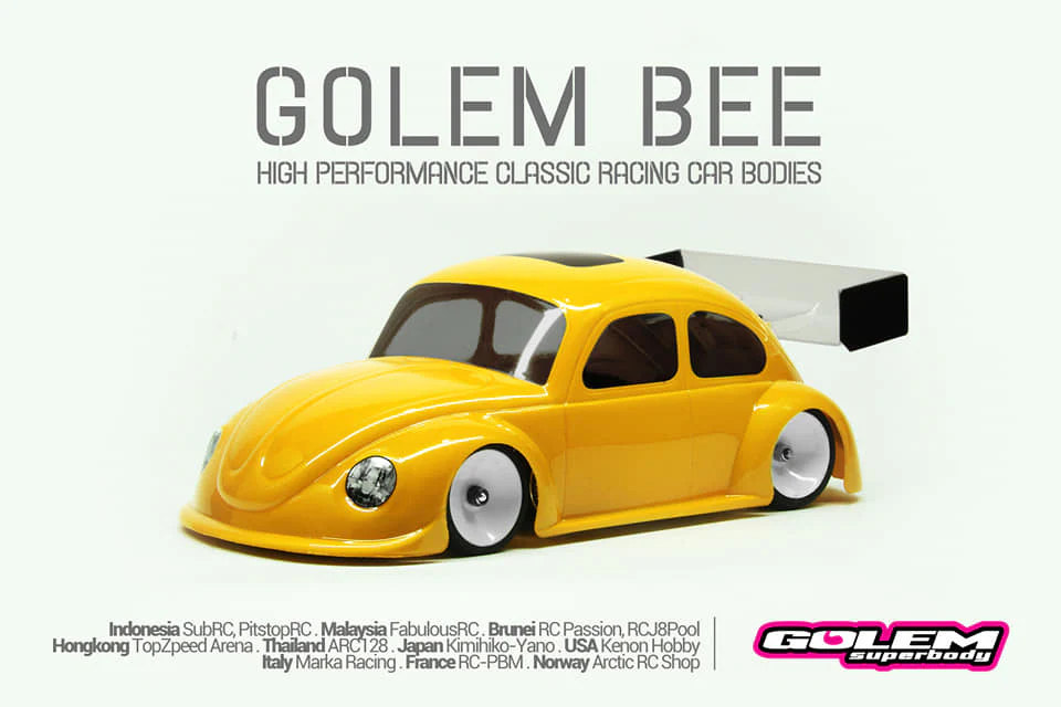 Golem Superbody Bee 1-28 Lexan Body (98mm) VW Bug Beetle [Golem] G102P