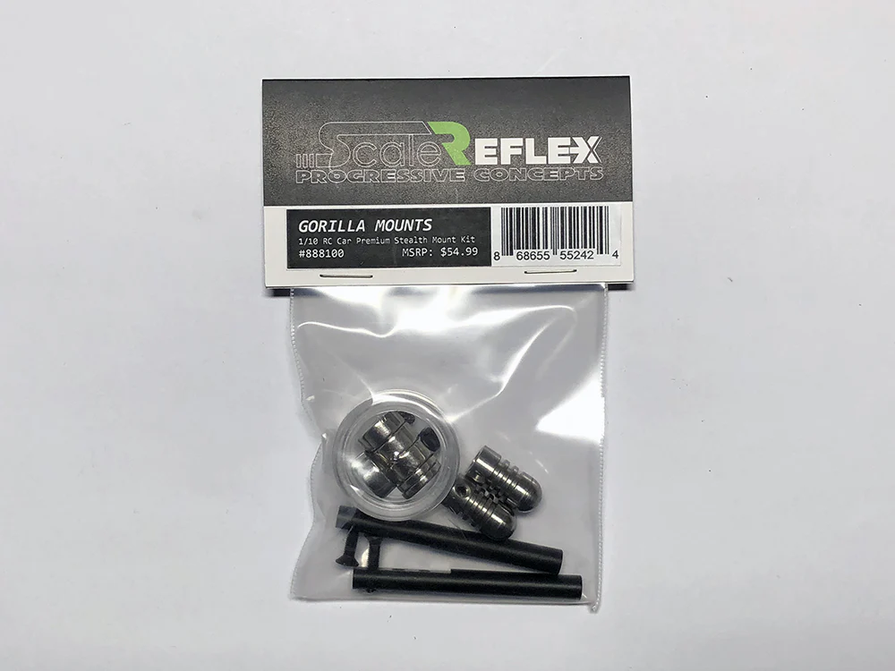 BLACK Gorilla Mounts Stealth Magnet Mount Body Post-Less Kit Magnets (FRONT REAR) [ScaleReflex] 888100 - Image 2