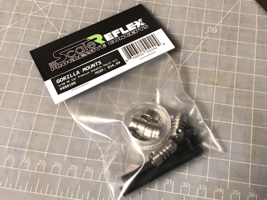 BLACK Gorilla Mounts Stealth Magnet Mount Body Post-Less Kit Magnets (FRONT REAR) [ScaleReflex] 888100 - Image 5