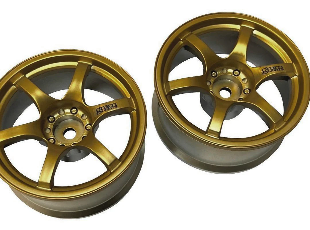 GRAM LIGHTS 57D Sports WHEEL TRACTION TYPE GOLD METAL 6mm 8mm [LAB] LWT-0406Ga LWT-0408Ga