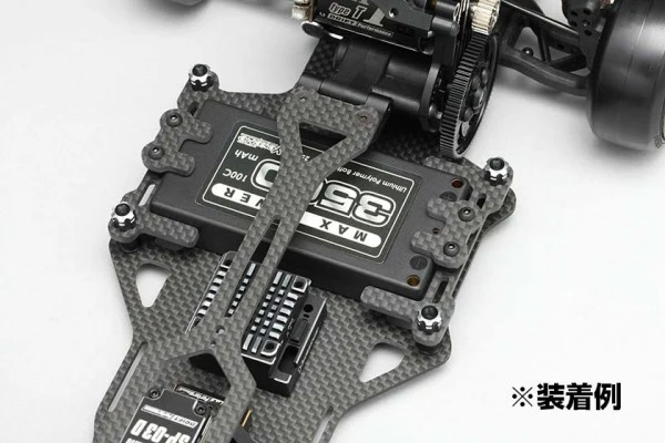 GRAPHITE CARBON FIBER CF battery holder - mount for SHORTY YD2 YD-2 [Yokomo] Y2-118CG - Image 2