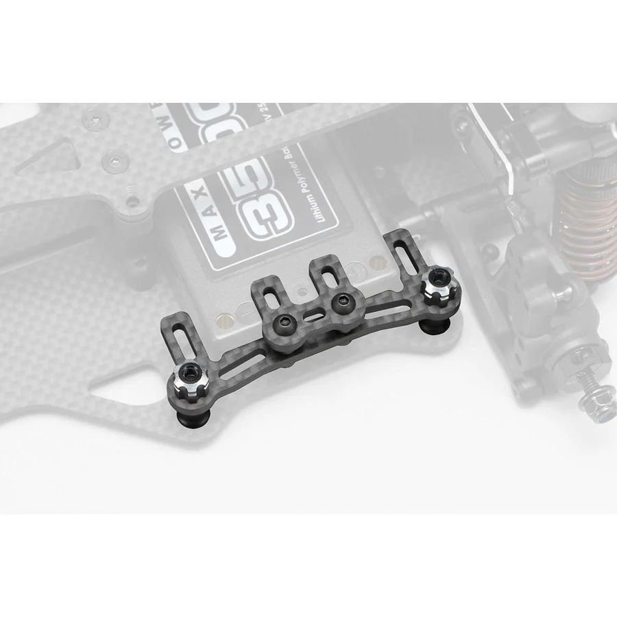 GRAPHITE CARBON FIBER SHORTY battery holder - mount for YD2 YD-2 (v2) [Yokomo] Y2-118CG2A - Image 2
