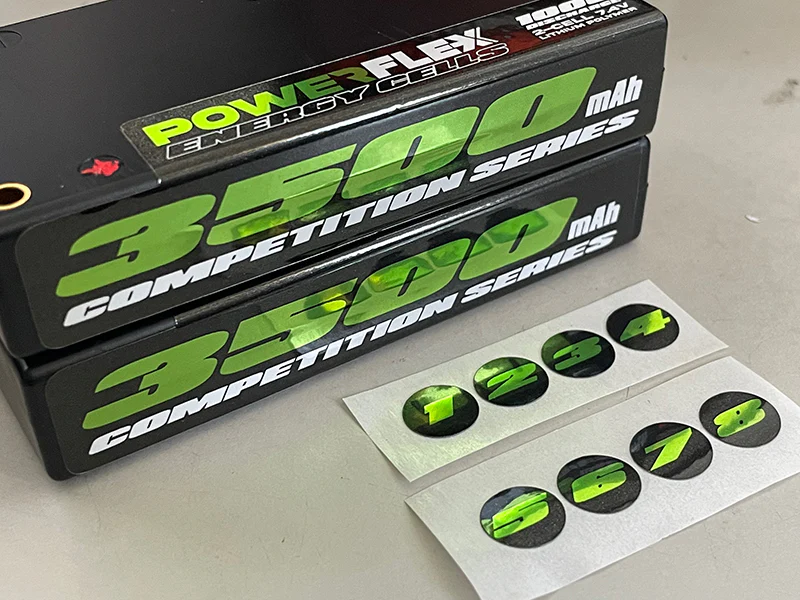 GREEN - REFLEX SHORTY LIPO 7.4v 2S 3500mah 100C Ultra Slim Lightweight Battery (w Cable 4.0mm Bullet to Deans) - 136g - 18.5mm Thick - 3500 mah - Image 3