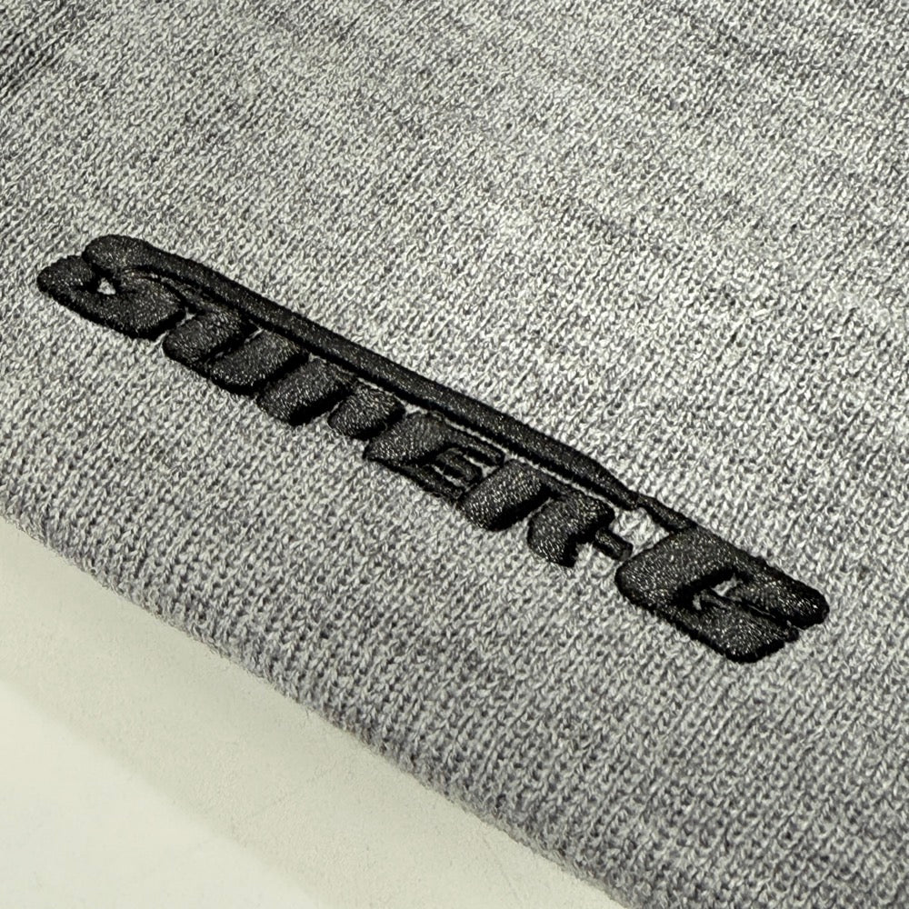 GRAY Beanie with 3D Super-G (Black) Embroidered Logo [Super-G] SG-BN-GRY - Image 2
