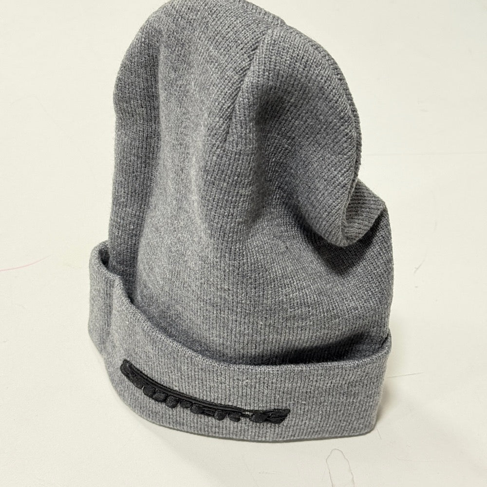 GRAY Beanie with 3D Super-G (Black) Embroidered Logo [Super-G] SG-BN-GRY - Image 3