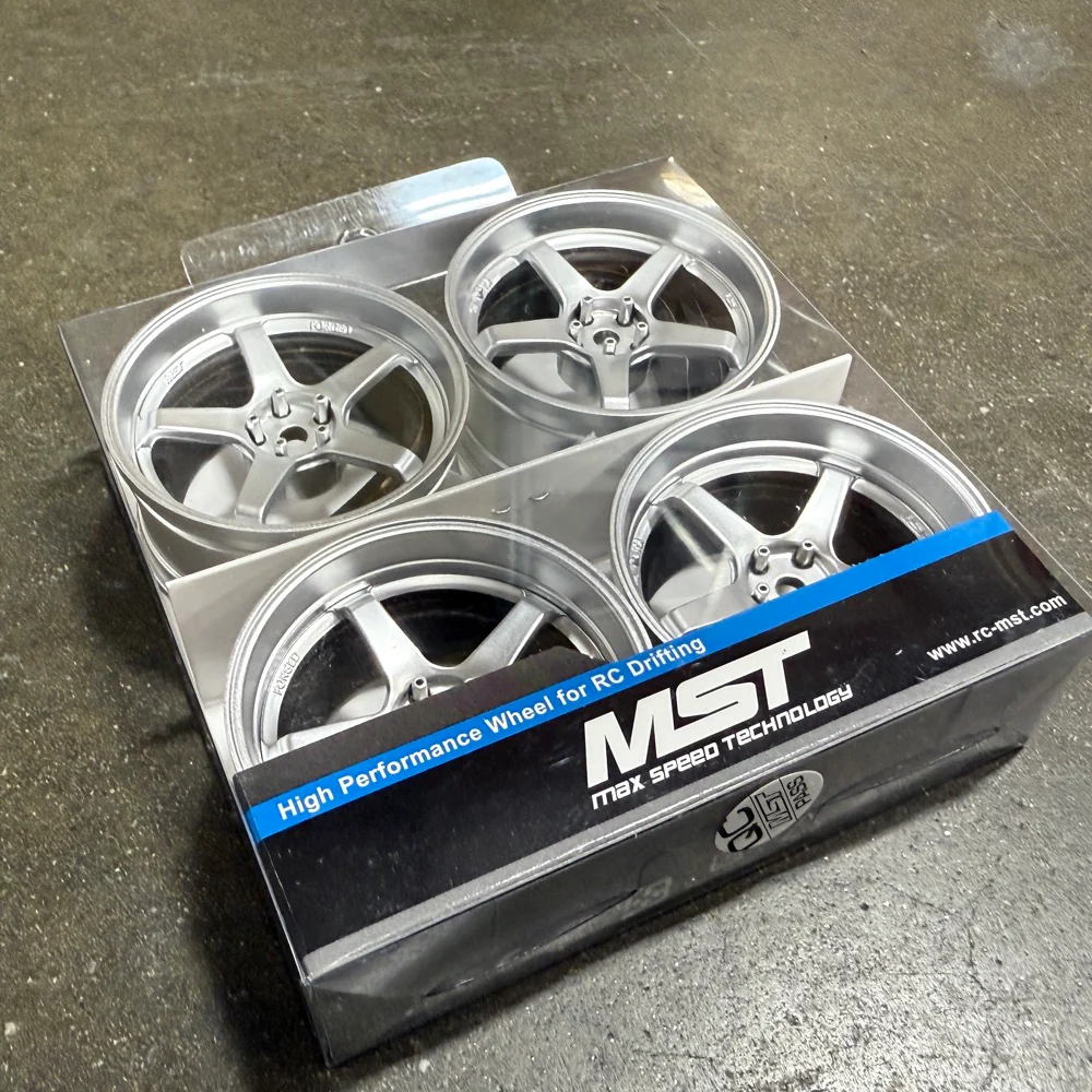 GT 5 SPOKE (Matte Silver) Adjustable Offset Rims (4-Pack) 1-10 Advan TC5 Style Wheels [MST] 832110FS - Image 2