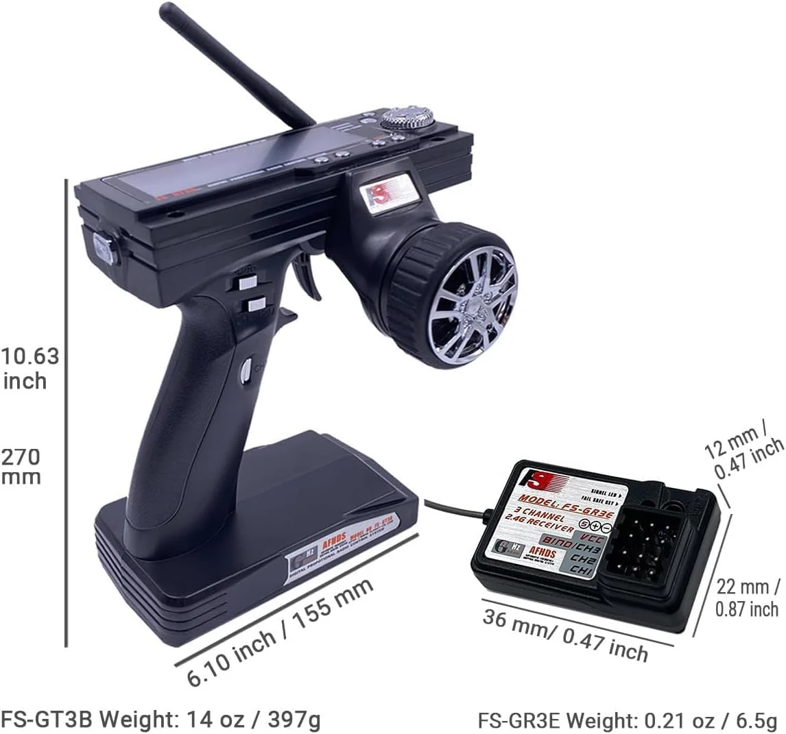 GT3B SURFACE RADIO TRANSMITTER SYSTEM w- Receiver (FGR3E) [FLYSKY] FS-GT3B - Image 2
