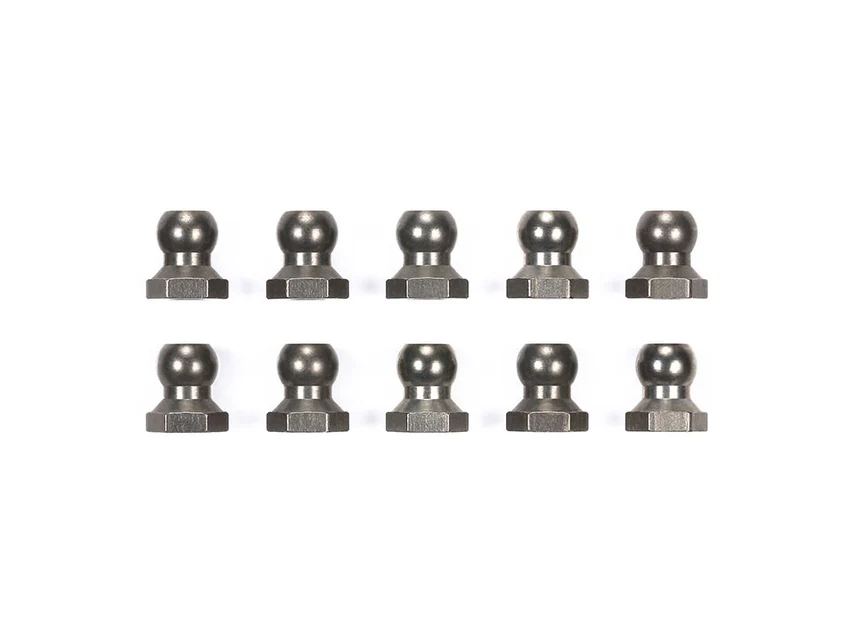 Gunmetal Flourine Coated Aluminum Ball Nut 5.0mm Connector (10pcs) [Tamiya] 53599