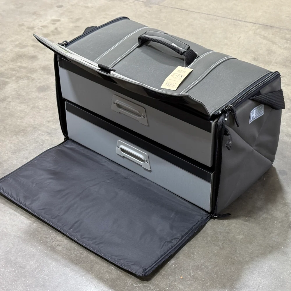 HARD DUAL DRAWER PREMIUM 1/10 RC CARRY BAG HAULER (20" x 12" x 11") [HARD] HARD(2DR-SG) - Image 2