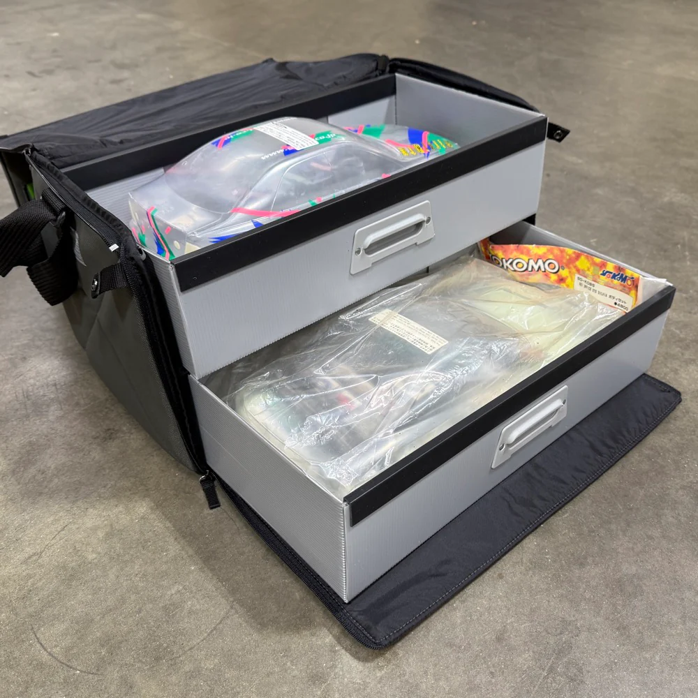 HARD DUAL DRAWER PREMIUM 1/10 RC CARRY BAG HAULER (20" x 12" x 11") [HARD] HARD(2DR-SG) - Image 3