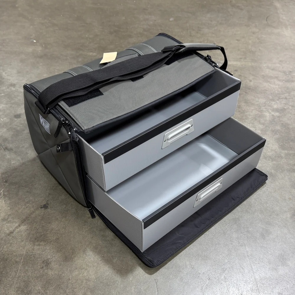 HARD DUAL DRAWER PREMIUM 1/10 RC CARRY BAG HAULER (20" x 12" x 11") [HARD] HARD(2DR-SG) - Image 4