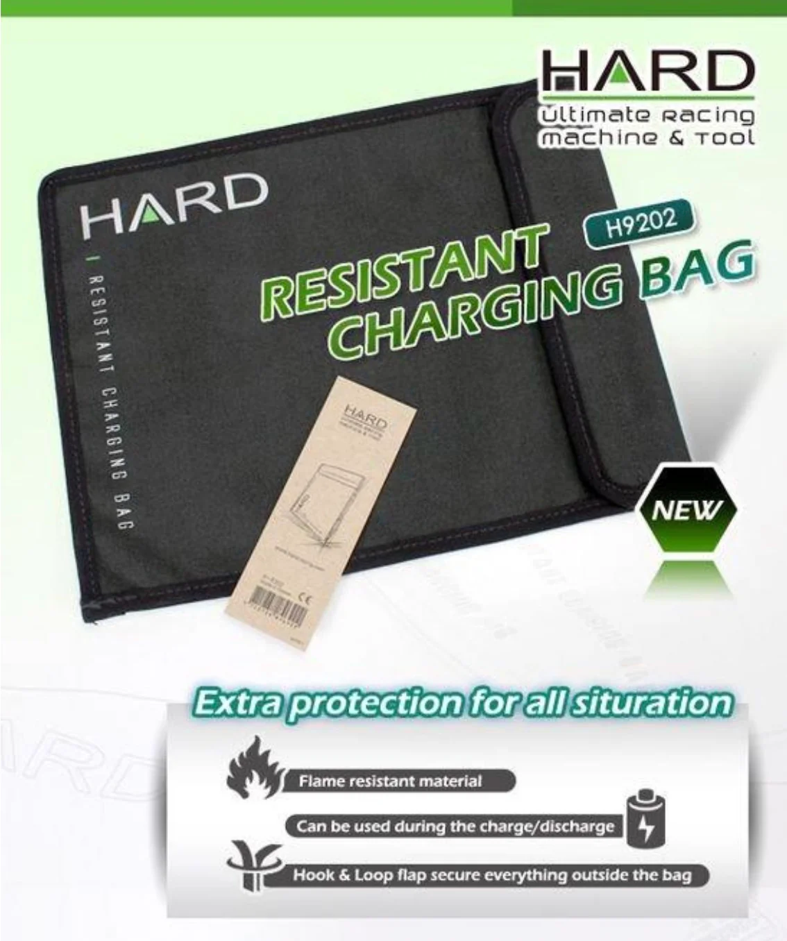 Kevlar Lipo Fire Resistant Charging Bag Pouch 280x220mm [Hard] H9202 - Image 2
