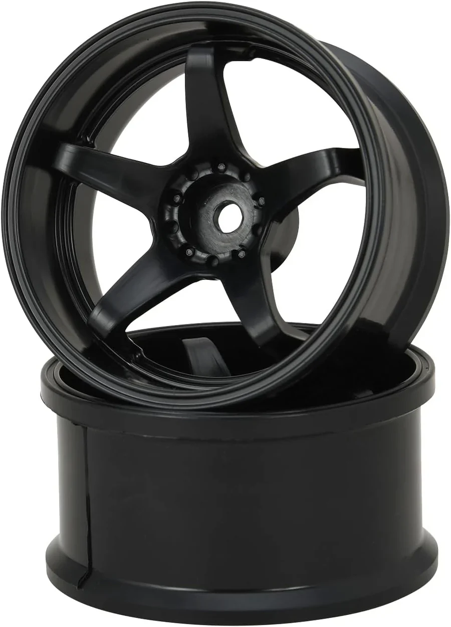 HAYATE - BLACK N-Type Drift Wheel Super Traction 6mm / 8mm 1/10 Rims [G-Force] GD056 GD057