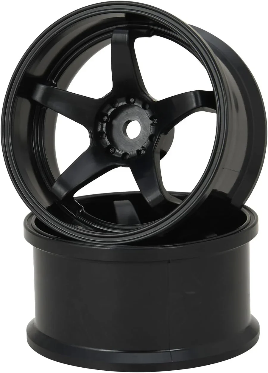 HAYATE - BLACK N-Type Drift Wheel Super Traction 6mm / 8mm 1/10 Rims [G-Force] GD056 GD057 - Image 7