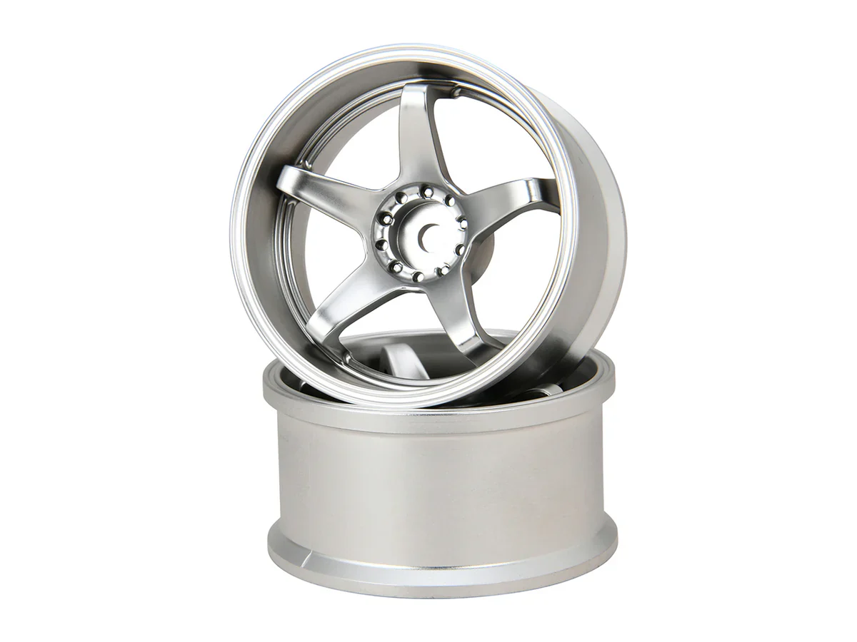 HAYATE - MATTE Silver N-Type Drift Wheel (Normal Traction) 6mm / 8mm 1/10 Rims [G-Force] GD042 GD043
