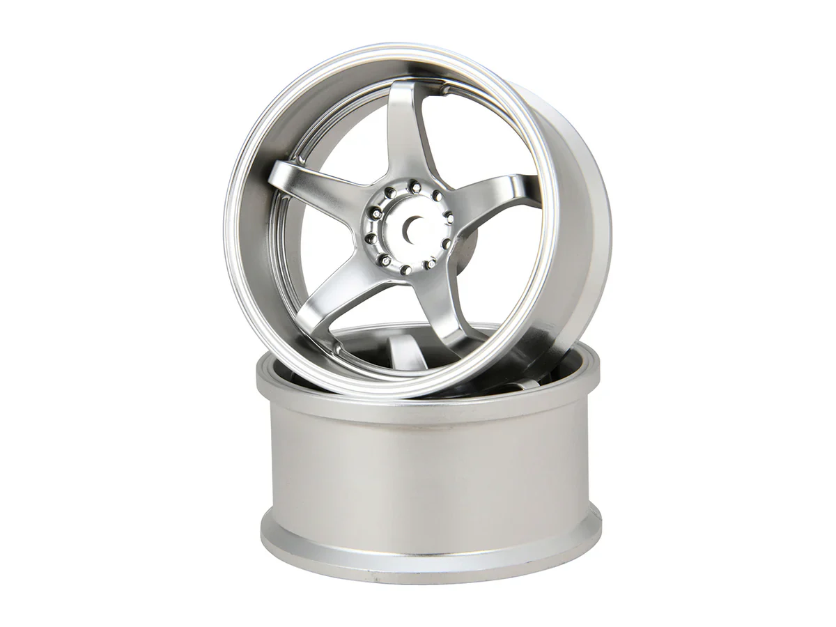 HAYATE - MATTE Silver N-Type Drift Wheel (Normal Traction) 6mm / 8mm 1/10 Rims [G-Force] GD042 GD043 - Image 2