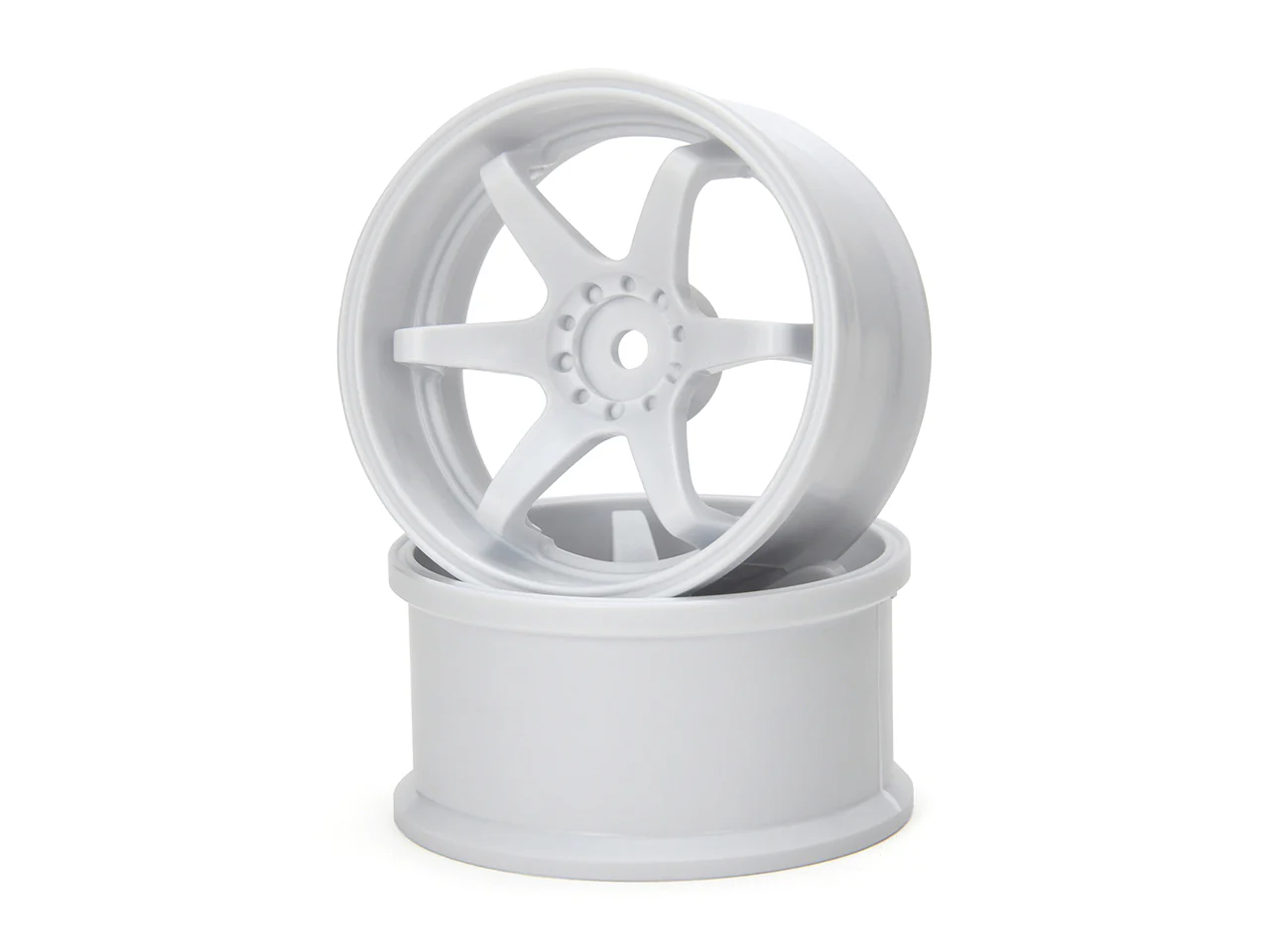 HAYATE - WHITE N-6 Drift Wheel High Traction 6mm / 8mm 1/10 Rims [G-Force] GD064 GD065