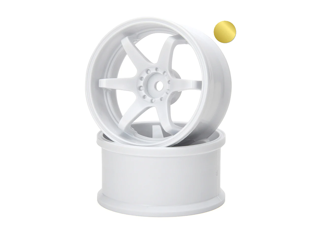 HAYATE - WHITE N-6 Drift Wheel Super Traction 6mm / 8mm 1/10 Rims [G-Force] GD066 GD067 - Image 2