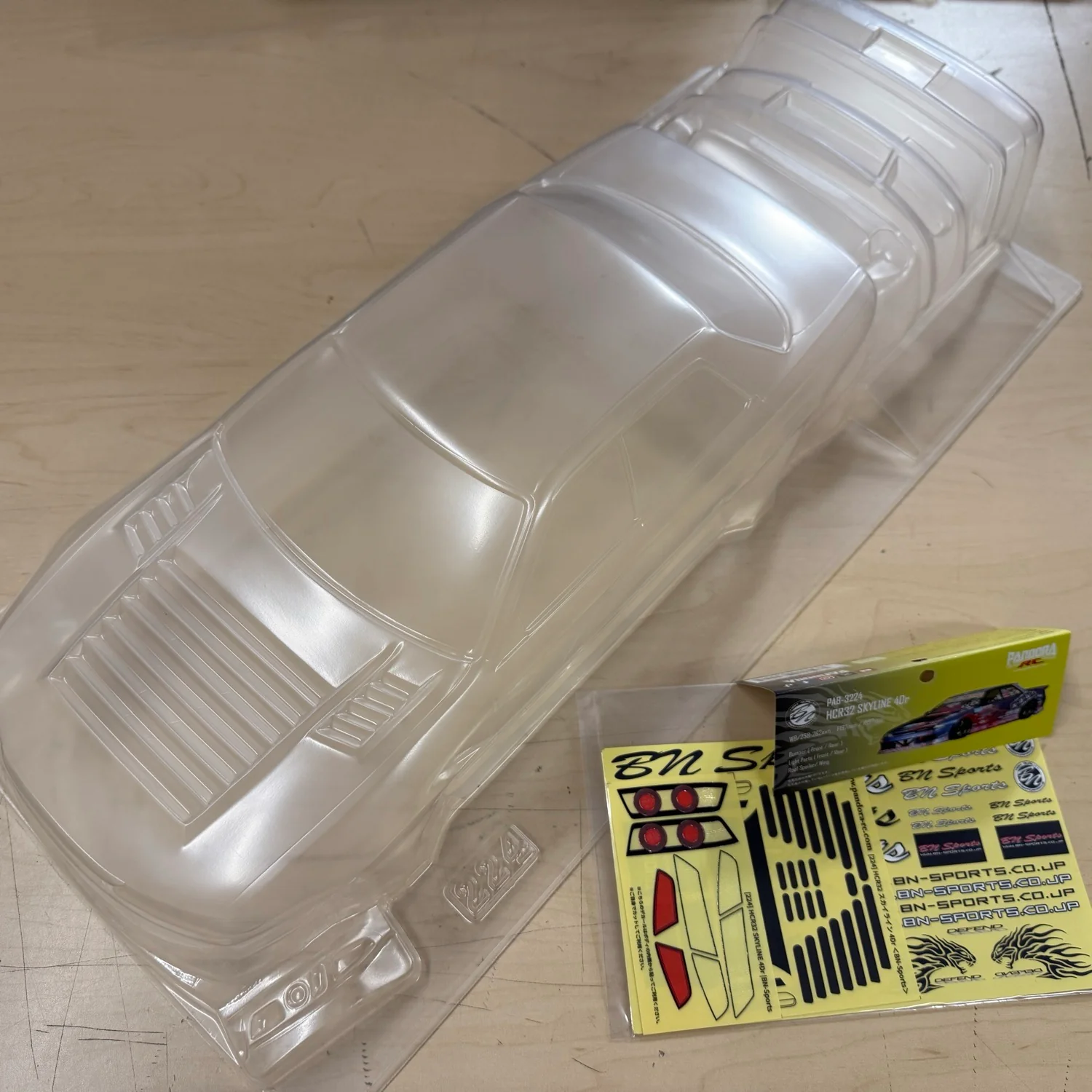 HCR32 Nissan Skyline GT-R R32 Sedan BN SPORT 4-Door 1-10 Body Set [Pandora] PAB-3224 - Image 5