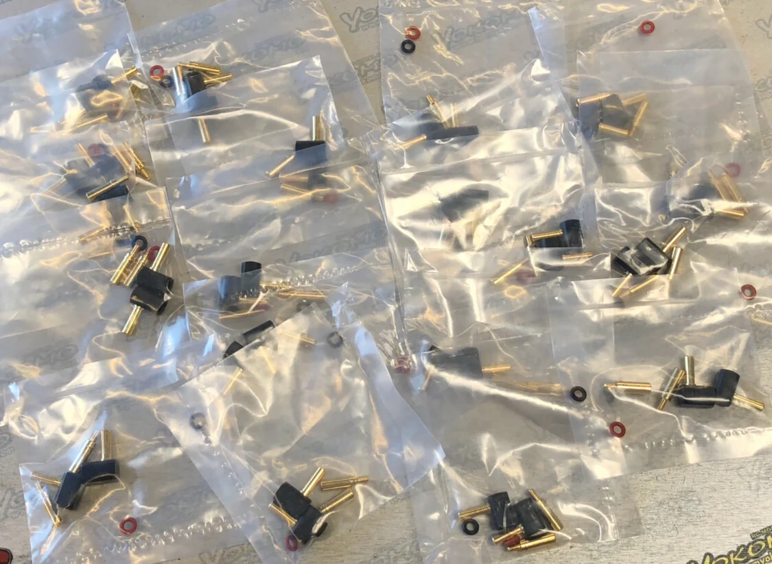 High AMP Gold L Connector +-- set (4mm & 5mm) Bullet Power RIGHT ANGLE Connectors - Image 4