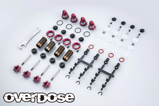 High Grade Shock Set spec.4 (Full adjustable, 4 Set) Black Purple Red HG4 [OVERDOSE] OD3900 OD3901 OD3902 - Image 5