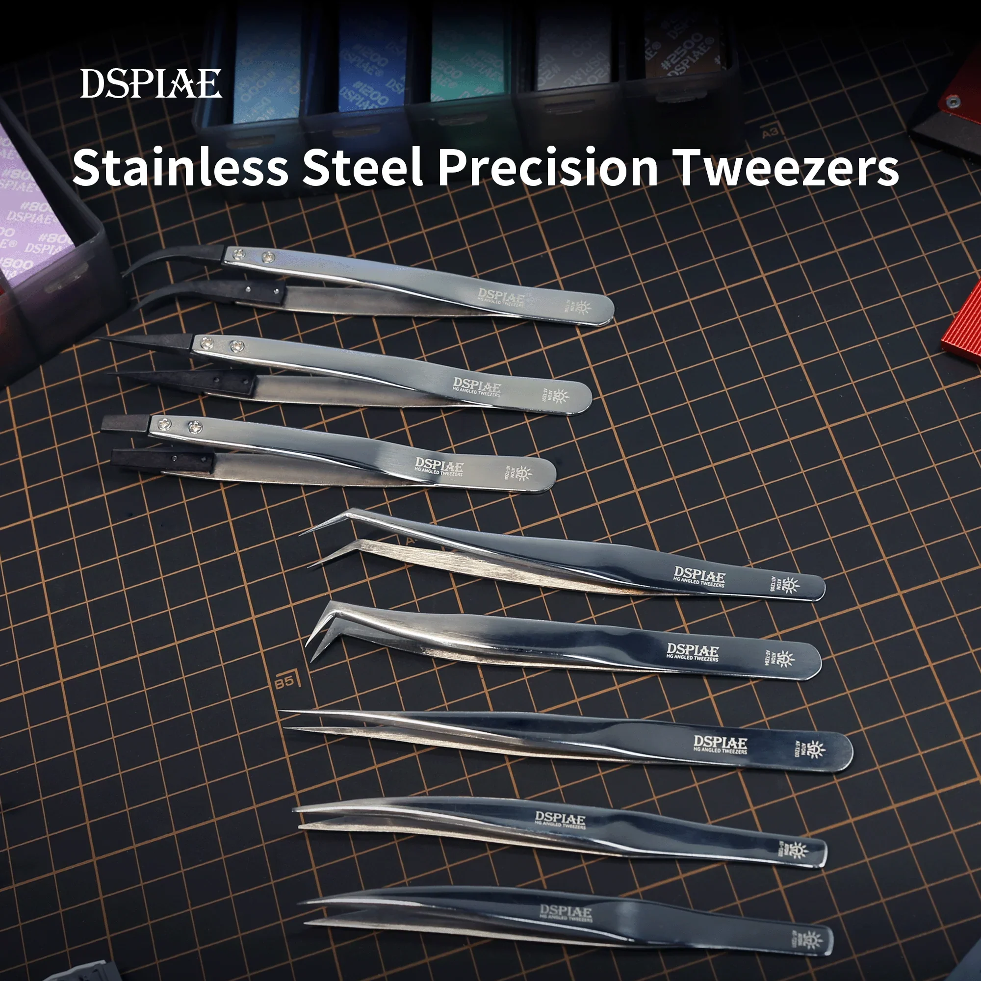 Folding Head Right Angle Stainless Steel Tweezers [DSPIAE] AT-TZ04 - Image 3