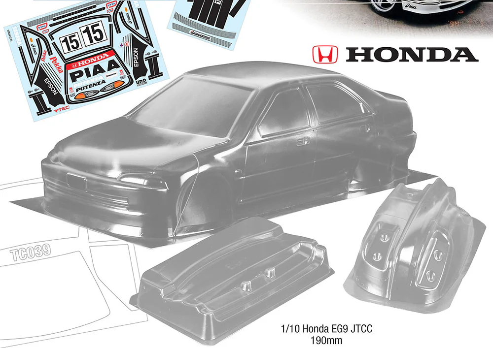 Honda Civic EG9 Sedan 4 Door 1-10 Body Shell [Quality RC] QRC-EG9 - Image 2