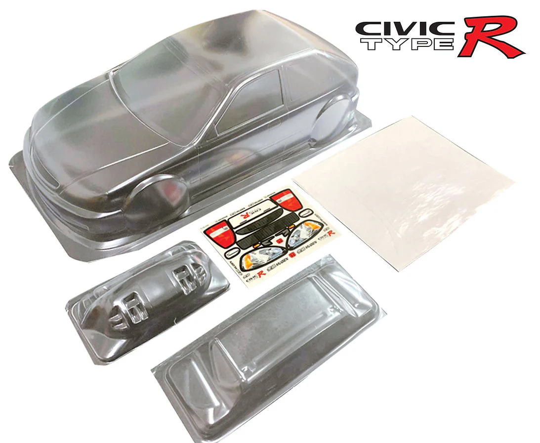 Honda Civic EK9 EK4 Hatchback Type-R B16B 1-10 Body Shell [Quality RC] QRC-109-EK9 - Image 3