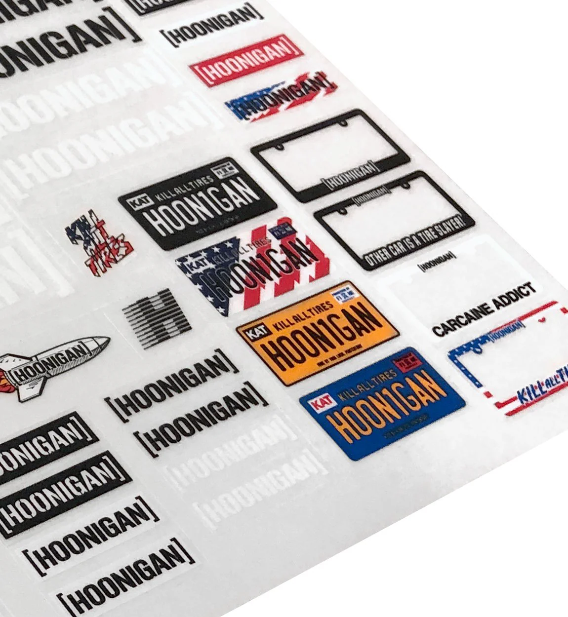 Hoonigan RC Sticker Decal Sheet (230mmx135mm) [Hoonigan] HA326HNRC-AST-XX-ECH - Image 3
