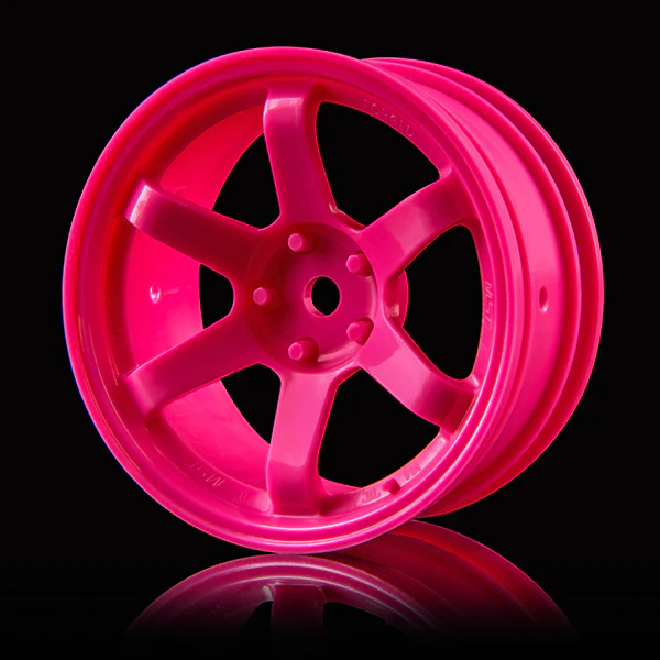 Hot Pink High Traction 5mm 7mm 1-10 TE37 Style Wheels [MST] 832302HP 832301HP - Image 2