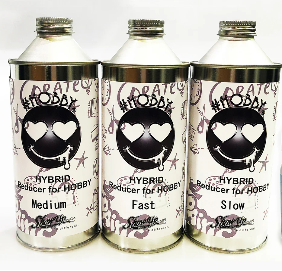 HYBRID - NORMAL THINNER REDUCER (for Urethane and Lacquer)- Slow - Medium - Fast - Large 270g Bottle (for Airbrush) [Show Up] Made in Japan