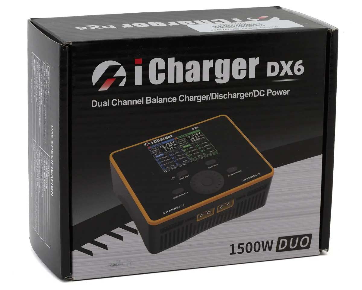 iCharger DX6 DC Dual LiPo/Life/NiMH/NiCD Battery Charger (6S/50A/1500W) [Junsi] JUN-DX6 - Image 4